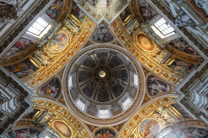 Dome and frescoes of the Cappella Sistina