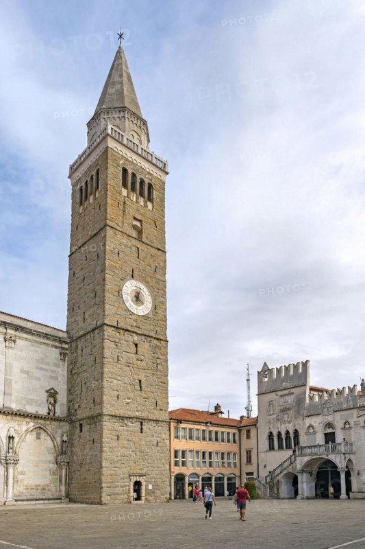 Bell tower of the Assumption Cathedral at Koper