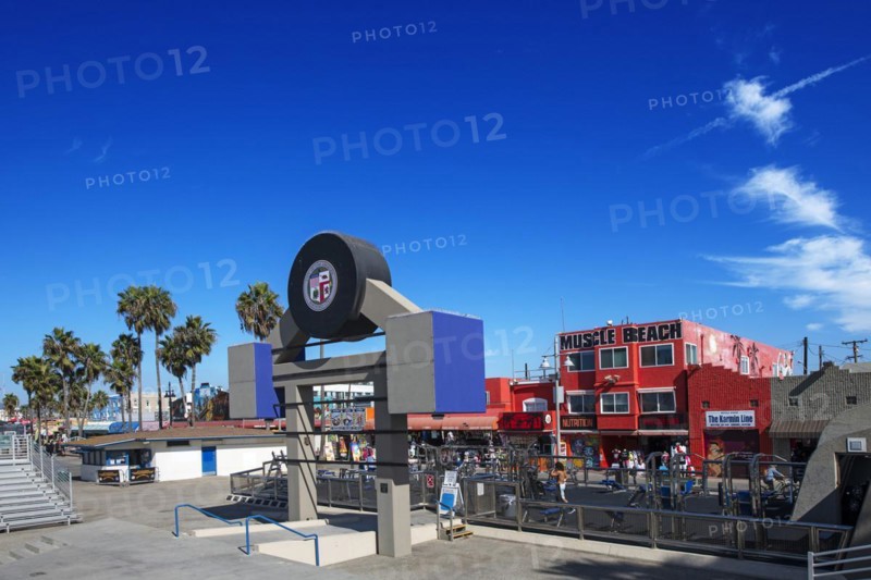 Muscle Beach open-air gym