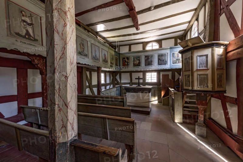 Historic half-timbered church
