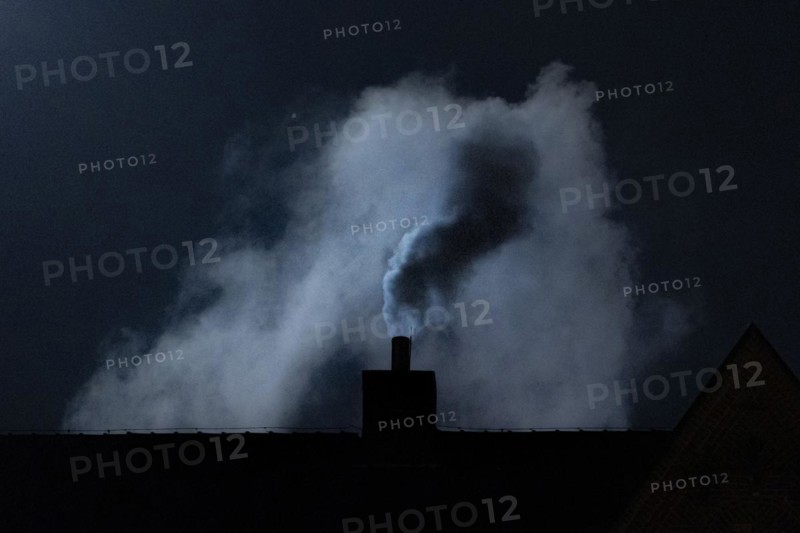 A smoking furnace