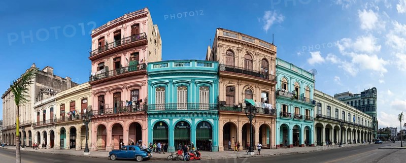 Old colourful houses