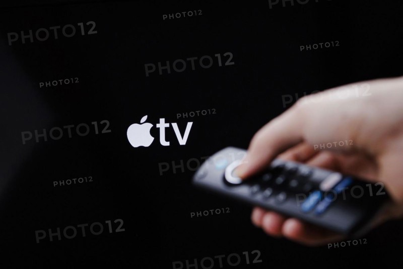 Symbolic photo: The logo of the streaming service AppleTV can be seen on a television. Berlin