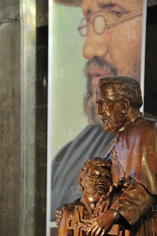 Wooden sculpture in church of the Congregation of Sacred Hearts