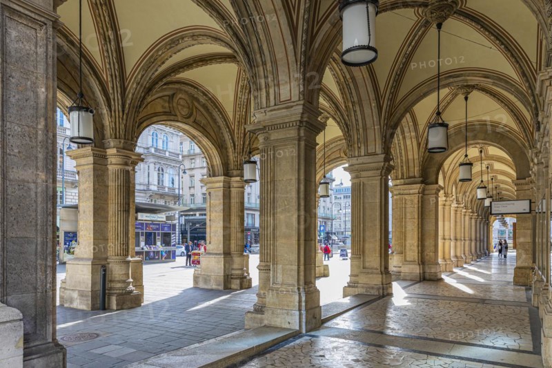 Arcades of the Vienna State Opera on Kaerntner Strasse