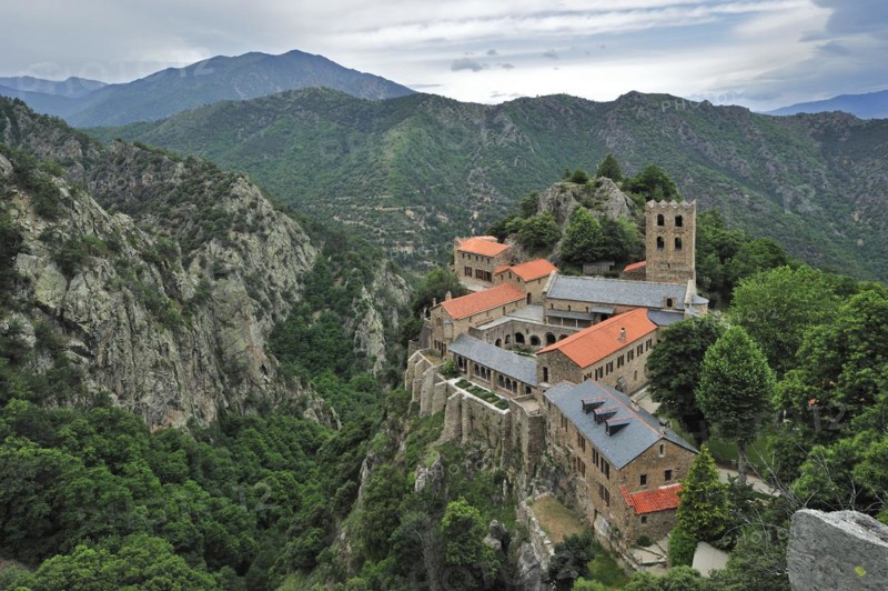 The Saint-Martin-du-Canigou abbey at Casteil in the Pyrenees