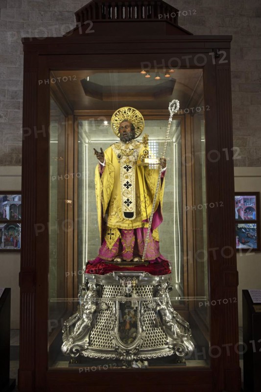 Carved statue of St. Nicholas