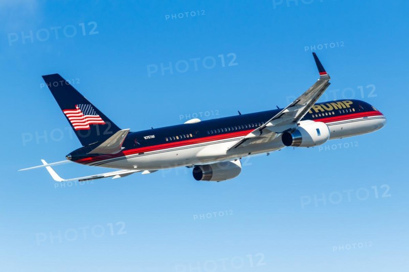 A Boeing 757-200 aircraft belonging to Donald Trump with registration number N757AF at West Palm Beach Airport