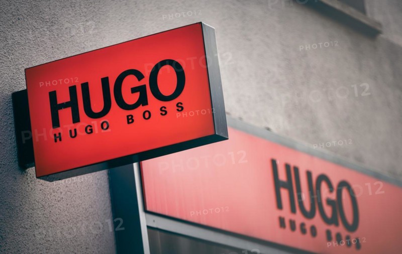 The logo of the fashion company Hugo Boss