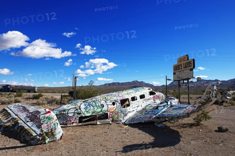 Remains of an old brothel and a crashed aircraft