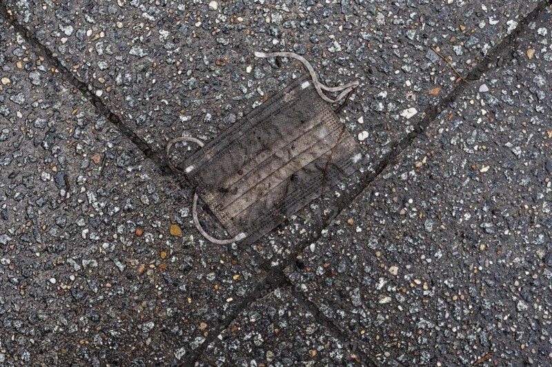A discarded mask