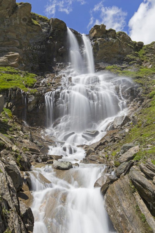 Nassfeld waterfall in the Hohe Tauern National Park