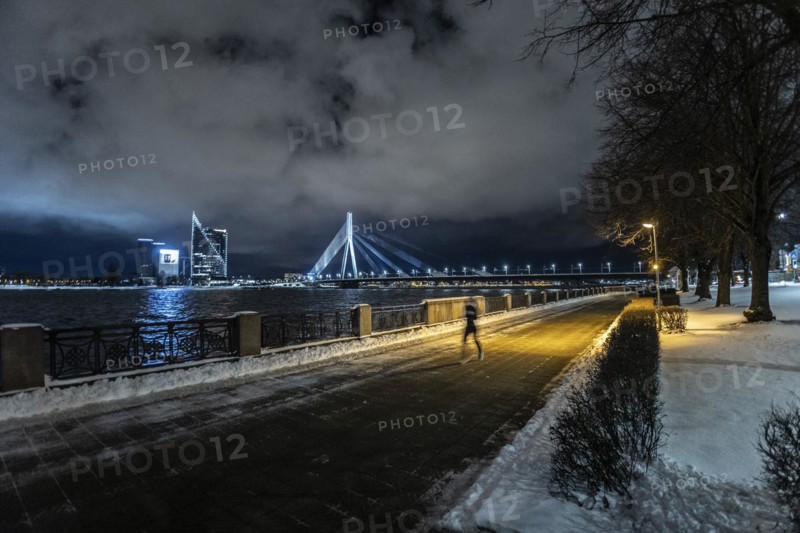 View of the Vansu Bridge in Riga