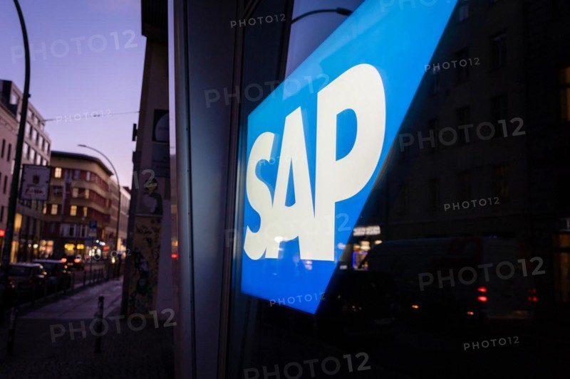 A logo of the SAP company is seen in a branch office in Berlin
