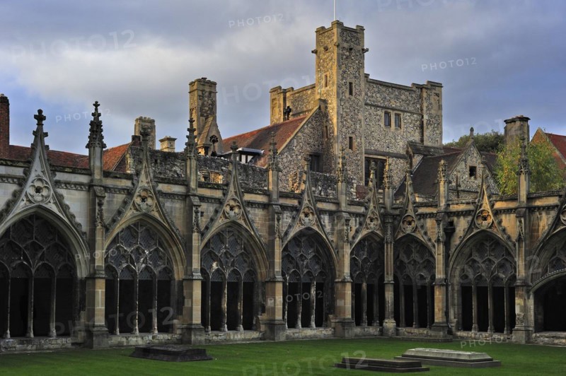 The Great Cloister of the Canterbury Cathedral in Canterbury