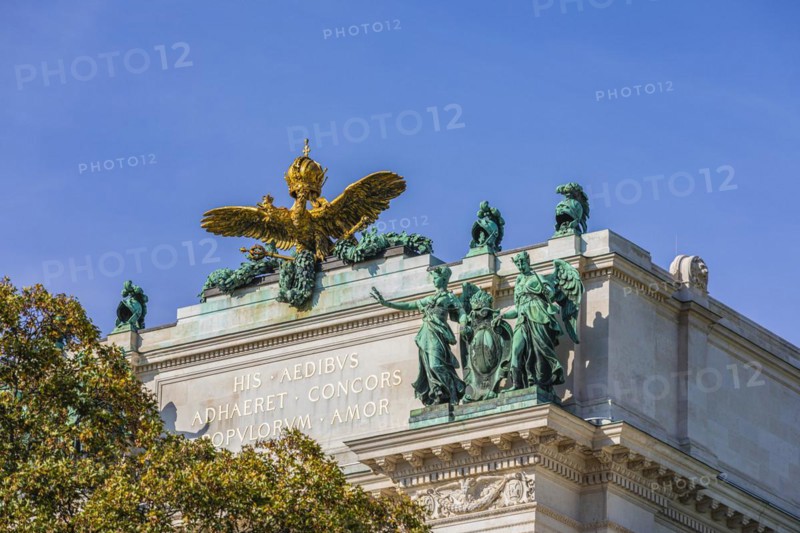 Golden crown and golden eagle