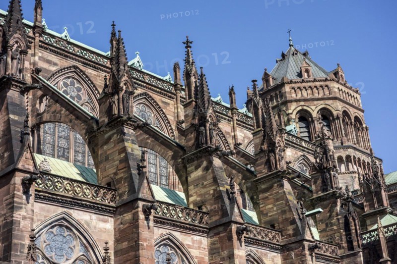 Flying buttresses of the Cathedral of Our Lady of Strasbourg