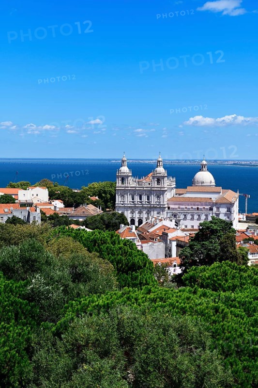 View from the Miradouro de Santa Luzia over the Alfama and the Tagus