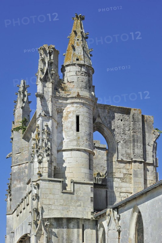 The Gothic church Eglise Saint-Martin de Saint-Martin-de-Re on the island Ile de Re