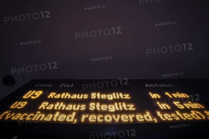 A display by the Berliner Verkehrsbetriebe
