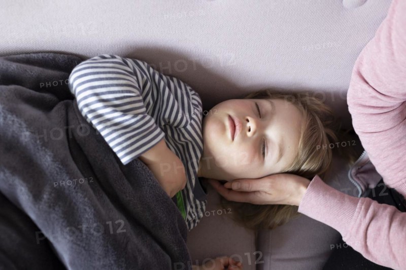 Mother and sick child