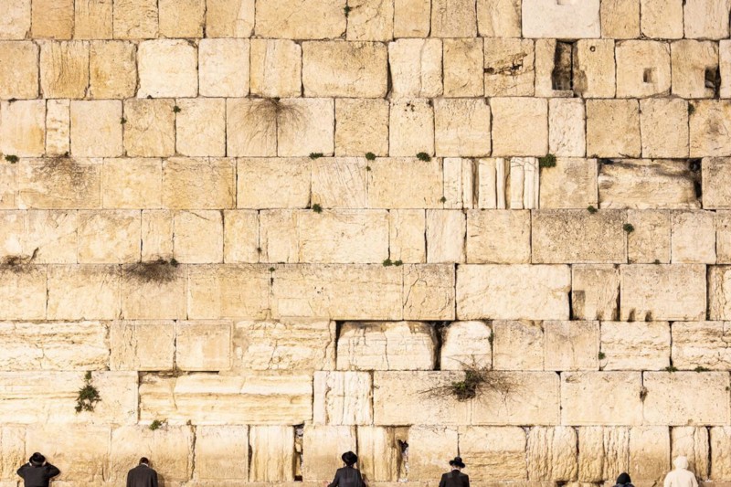 View of the Wailing Wall in the Old City of Jerusalem