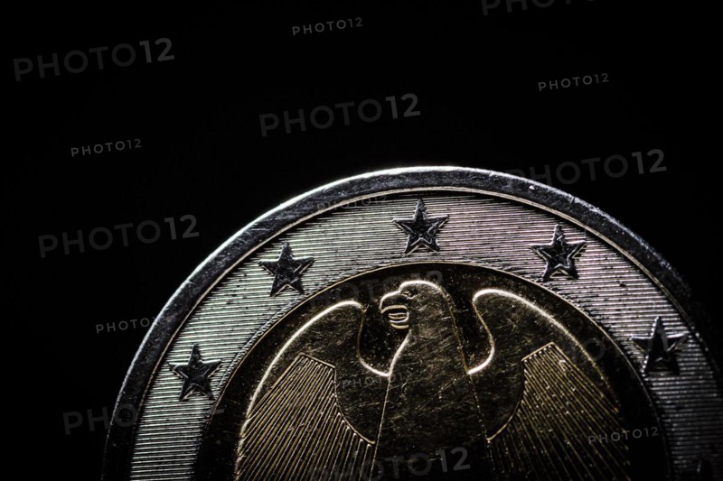 Symbolic photo: The federal eagle is shown on euro coin.Berlin