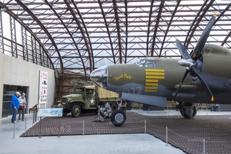 Visitors looking at Martin B-26 Marauder