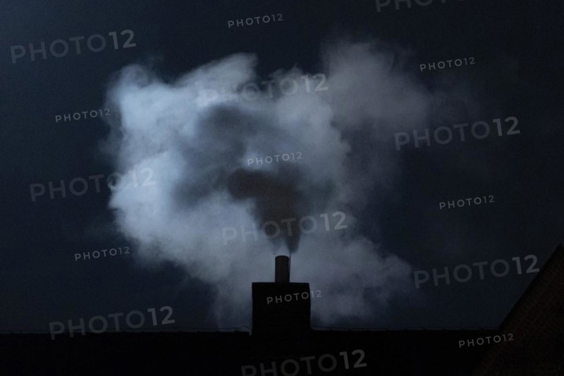A smoking furnace