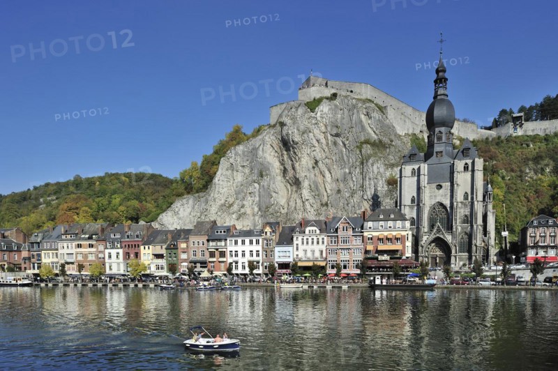 The citadel and the Collegiate Church of Notre-Dame along the river Meuse at Dinant