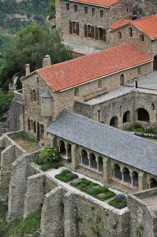 The Saint-Martin-du-Canigou abbey at Casteil in the Pyrenees