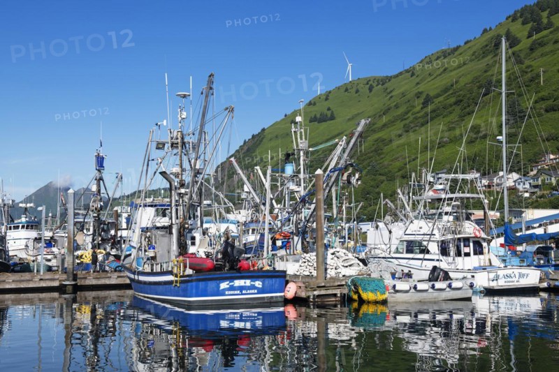 Fishing boat in Kodiak Island harbour