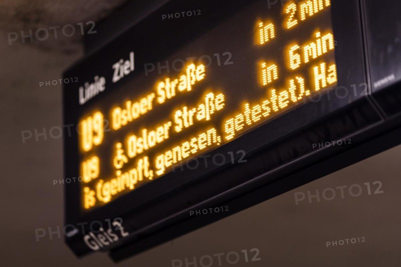 A display by the Berliner Verkehrsbetriebe