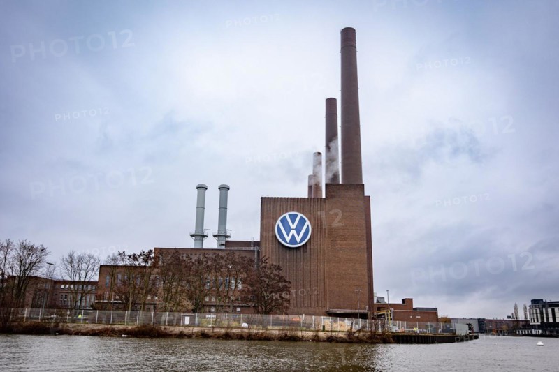 The logo of the car manufacturer Volkswagen