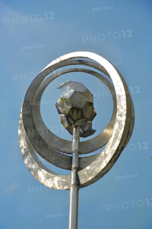 Sculpture Rotating Football by Karsten Fiebiger 1992