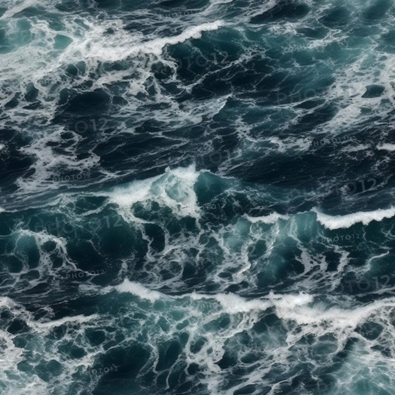 Seamless tile of turbulent ocean water