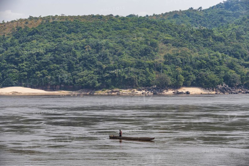 Fisherman on the Congo river