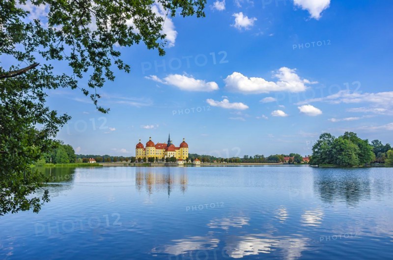 The world-famous Moritzburg Castle near Dresden