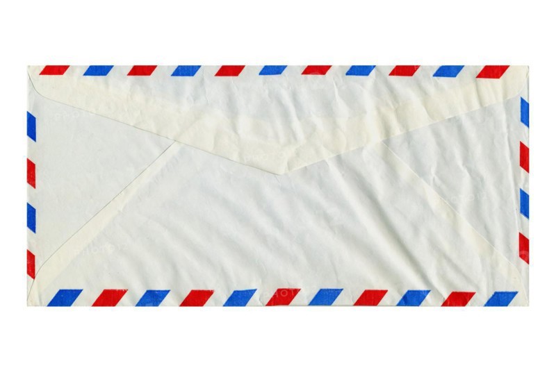 Airmail letter envelope isolated