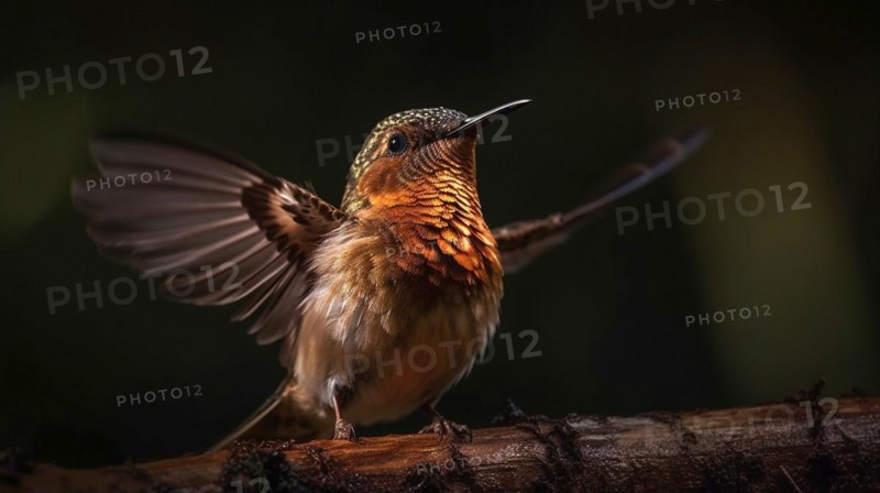 The beautiful endangered rufous hummingbird