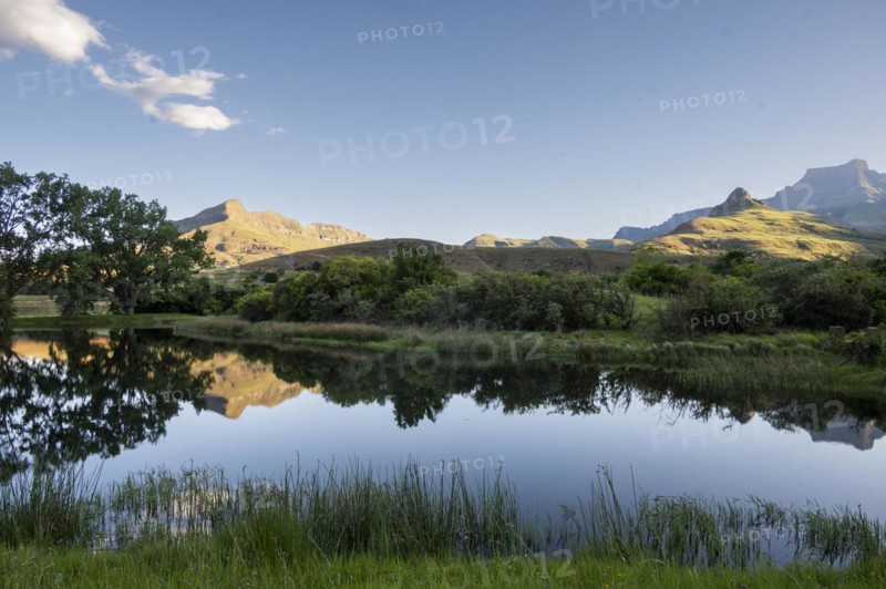 Amphitheatre with reflection in the lake