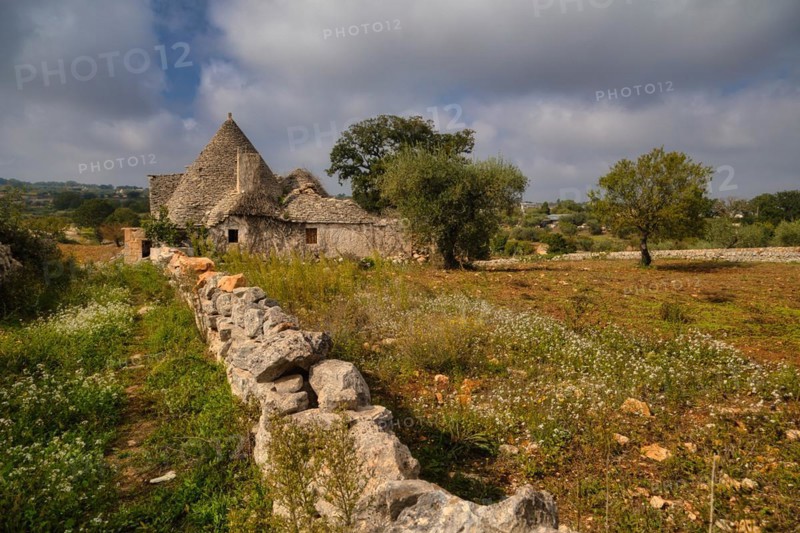Old trulli between Alberobello and Locorotondo