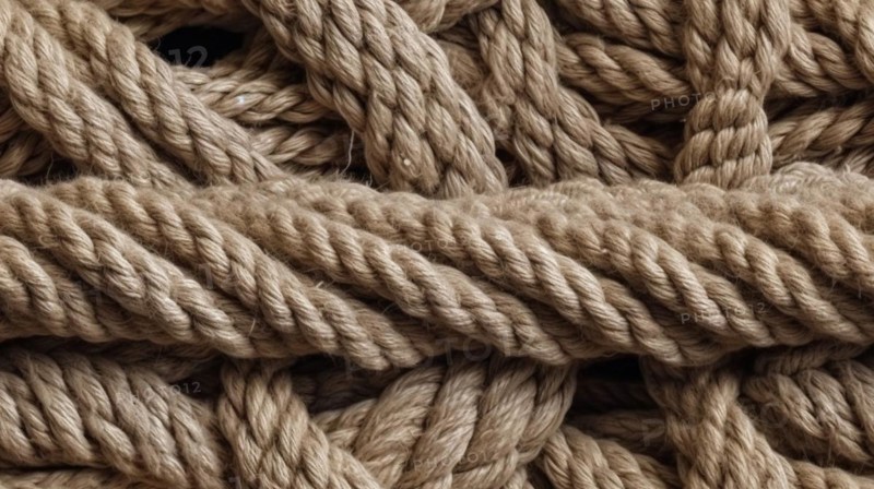 Seamless tile of thick rope strands