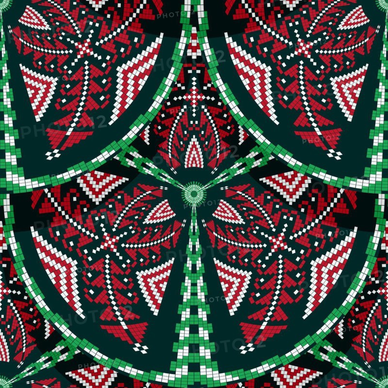 Romanian embroidery seamless pattern vector design