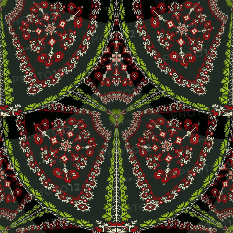 Romanian embroidery seamless pattern vector design