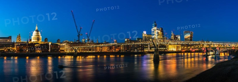 View of Millennium Bridge and St. Pauls Cathedral