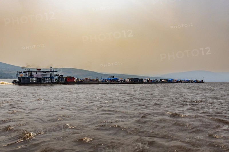 Giant riverboat on the Congo river