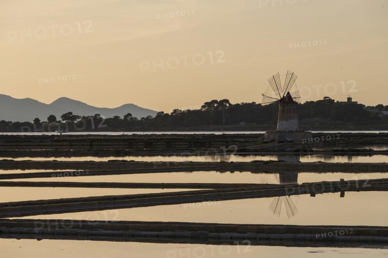 Windmill at sunset