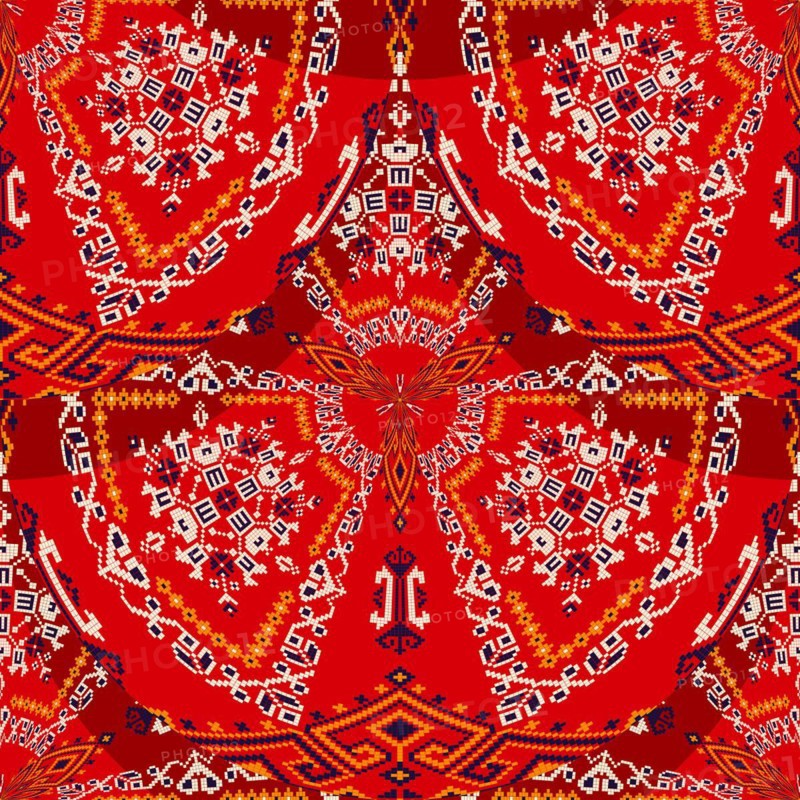 Romanian embroidery seamless pattern vector design