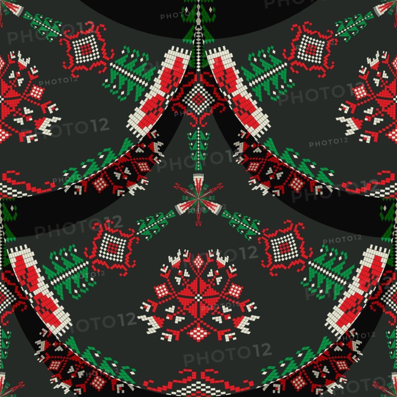 Romanian embroidery seamless pattern vector design